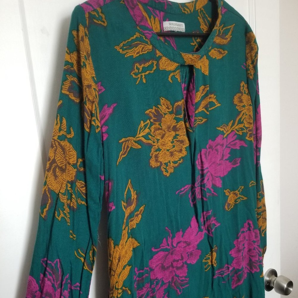 World Market Casual Boho Long Sleeve Dress